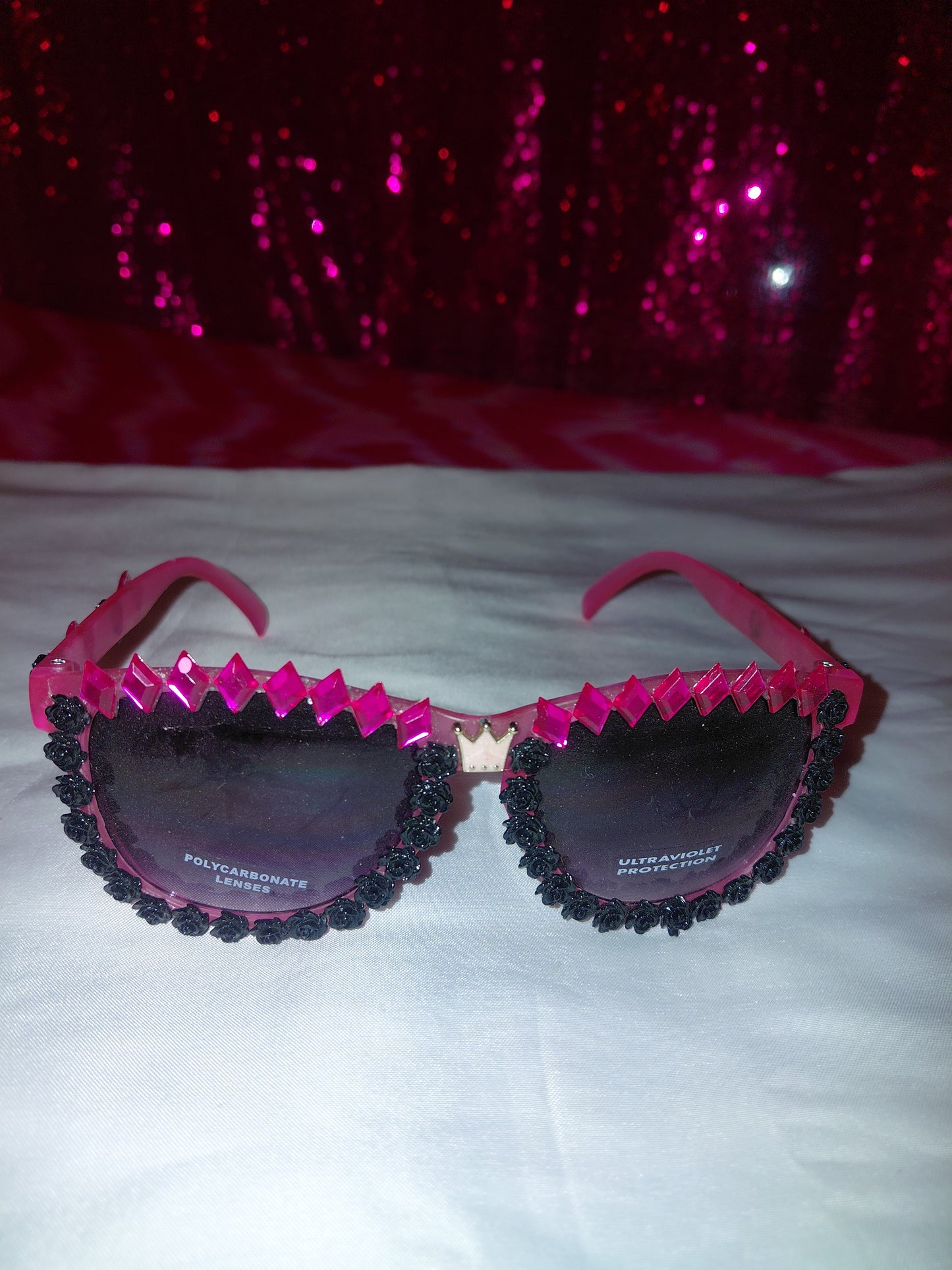 Cocomoney Glasses custom 1 of 1 pair sunglasses gemstones plastic materials uv COCOMONEY.STORE