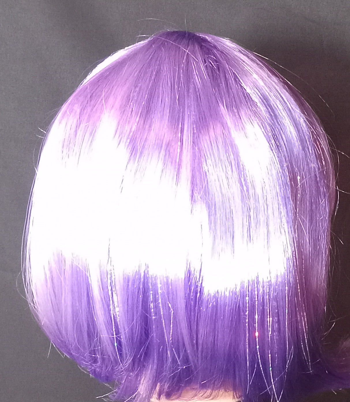 COCOMONEY WIG PURPLE STRAIGHT SHOULDER LENGTH