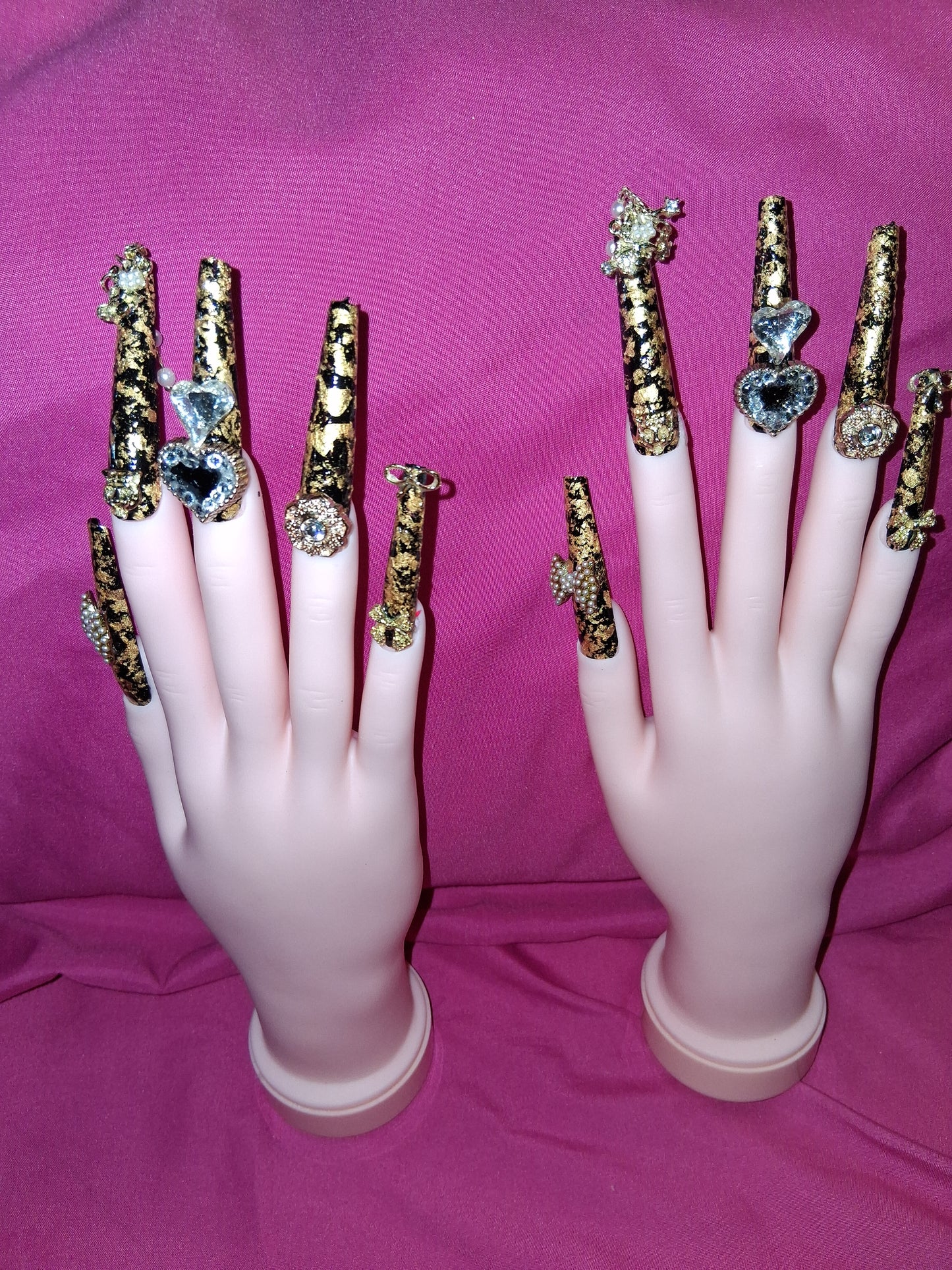 COCOMONEY NAILS CUSTOM 1 OF 1 GLUE ON PRESS ON COMES WITH FREE GIFTS #o38