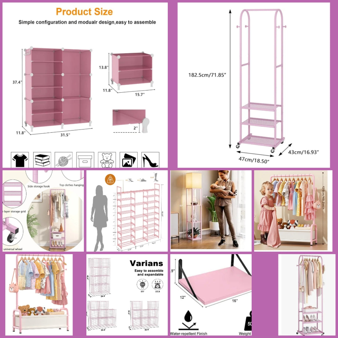 Pink shelf in various options choose your number option below