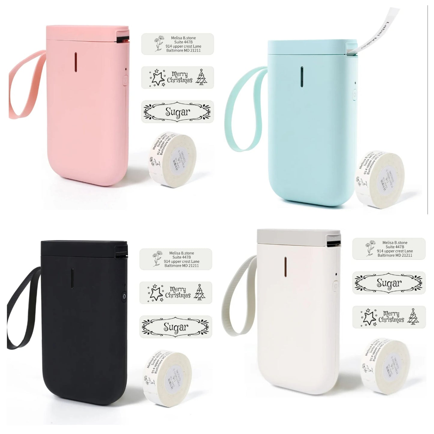 Label Maker Machine with Tape D11 Portable Bluetooth Handheld Label Printer Included Multiple Templates Available for Phone Pad Easy to Use Home Office Organization USB Rechargeable-
