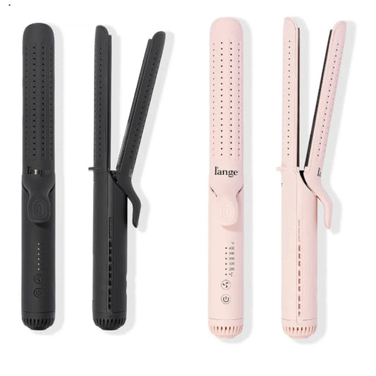 360° Airflow Styler | 2-in-1 Curling Wand & Titanium Flat Iron Professional Hair Straightener and Curler with Cooling Air Vents to Lock in Style | Adjustable Temp