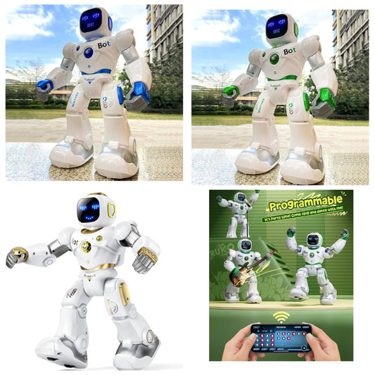 Ruko Large Intelligent Robot Toys for Kids, Voice and App Control Smart Remote Control Carle Robots, Programmable Interactive Music Girls Boys Toys, Gifts for Kids 4 +