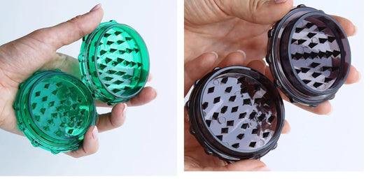 Acrylic Herb Grinder | Large 3 inch Black plastic grinder |