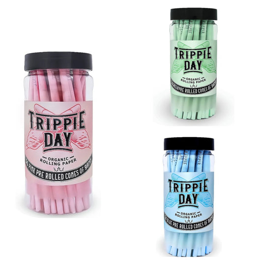 Blue Pre rolled cones | 50 Pack | Vegan & Non GMO | No chemical colors used | Slow burning 98mm Special cones ( 98mm)