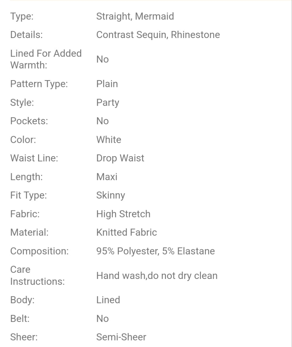 Sexy White Bodycon Skirt, Low-Waisted And Adorned With Rhinestones, Suitable For Nightclub And Date COCOMONEY