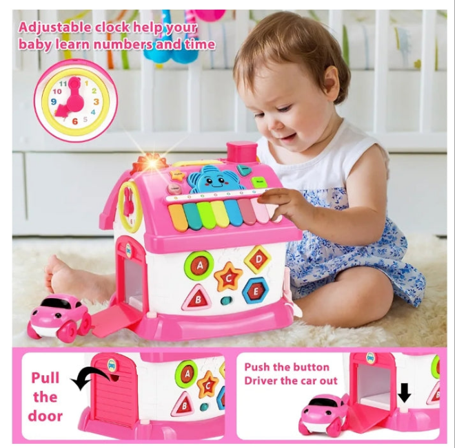 Toys for 1 Year Old Girl Gifts: Baby Musical Toys 6-12 12-18 Months 8-in-1 Multi-Functional House - Montessori Educational Toys for Toddlers 1+- First Christmas 1st