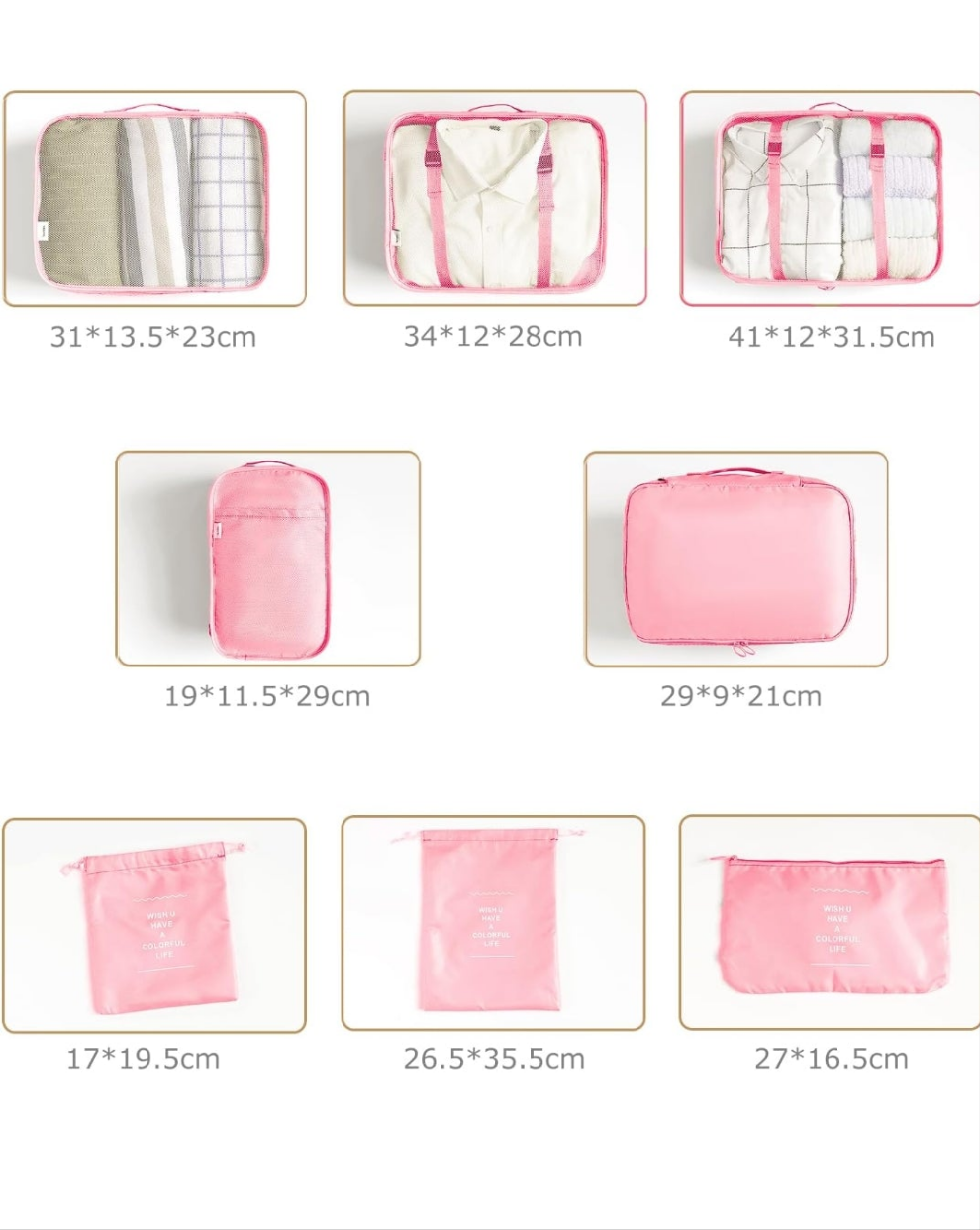8 Set Packing Cubes for Suitcases Travel Luggage Packing Organizers,Travel Essentials Luggage Organizer Accessories for Shoe Bag Tioletry Bag Laundry Bag (