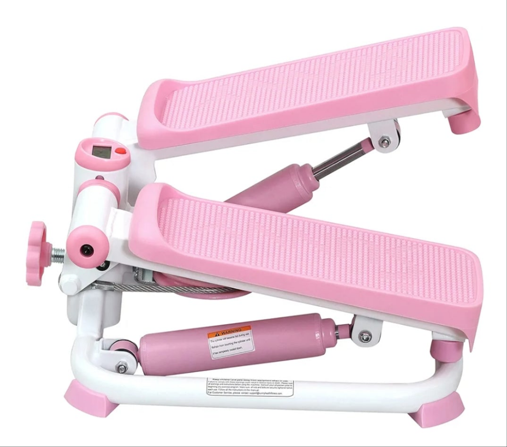 Health & Fitness Mini Steppers for Exercise at Home, Stair Step Workout Machine, Full Body Cardio Equipment, with Optional Free SunnyFit App Connection and Resistance Band