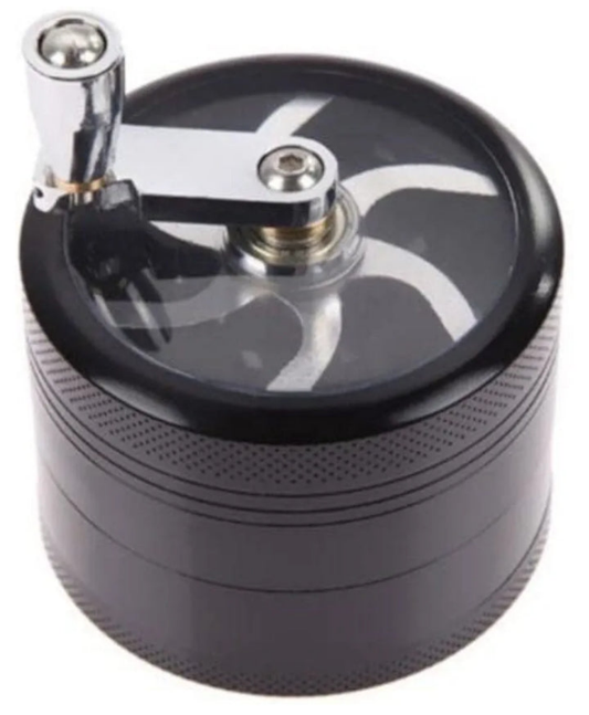 1.5 Inche Hand Seasoning Spice Cracker Crusher Grinder with Handle(Black)