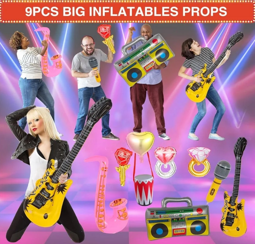 Party supplies Photo Booth Props Set for Adult, Novelty Funny Hats and Glasses, Colorful Wig, Inflatable, Phtot Booth Props Kit for Graduation, Wedding, Birthday, Bachelorette and All Occasions