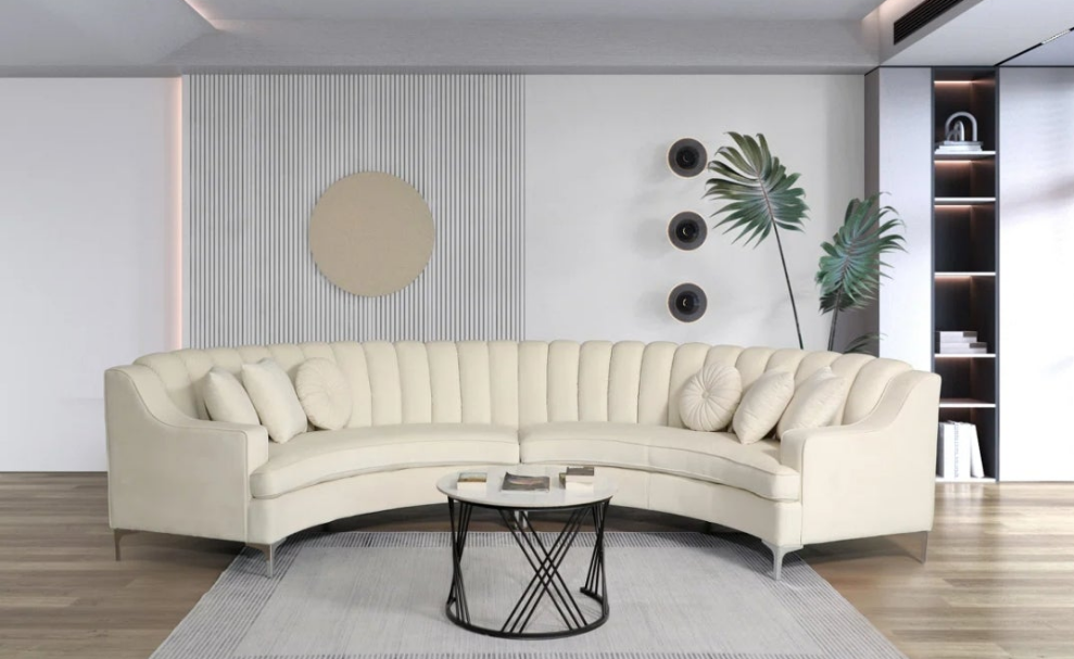 Luxurious 2 - Piece Velvet Sectional