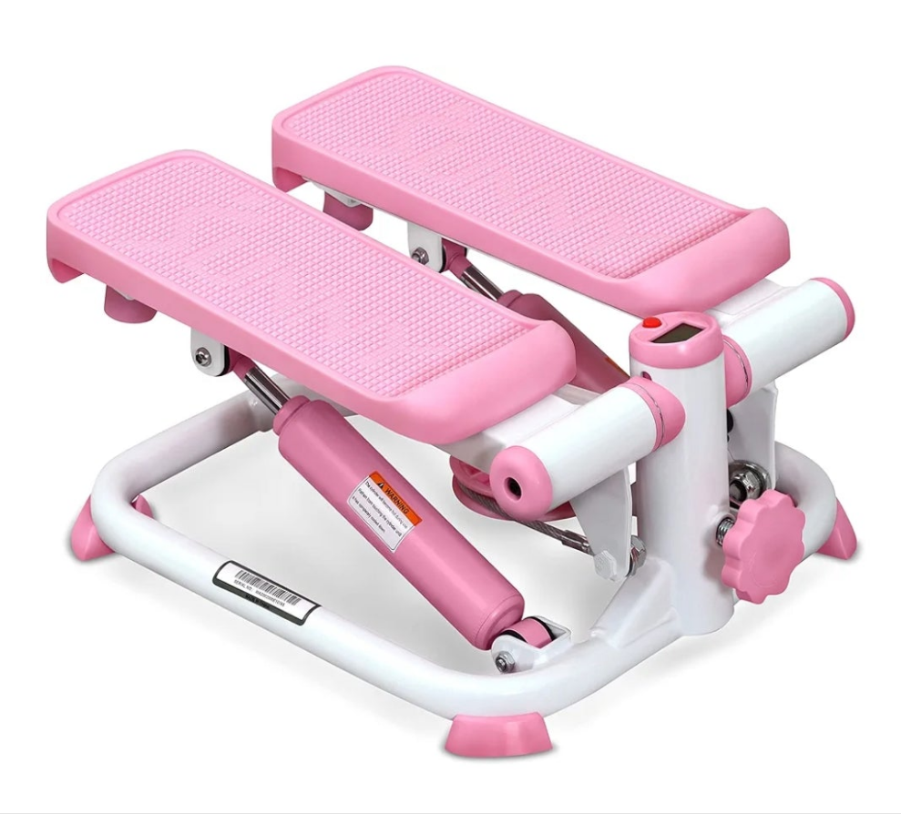 Health & Fitness Mini Steppers for Exercise at Home, Stair Step Workout Machine, Full Body Cardio Equipment, with Optional Free SunnyFit App Connection and Resistance Band