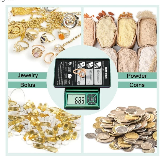 Digital Pocket Gram Scale 300g x 0.01g Accuracy， Small Mini High Precision Scale Digital Weight Grams and Oz for Jewelry, Diamond，Arrows, Powders and Food,with 50g Cal Weights