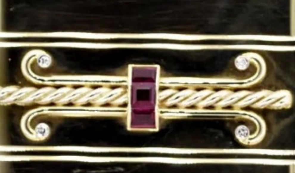 Tiffany & Co. Ruby Diamond Gold Compact Powder CaseGold,14k Gold,Yellow Gold diamond ruby