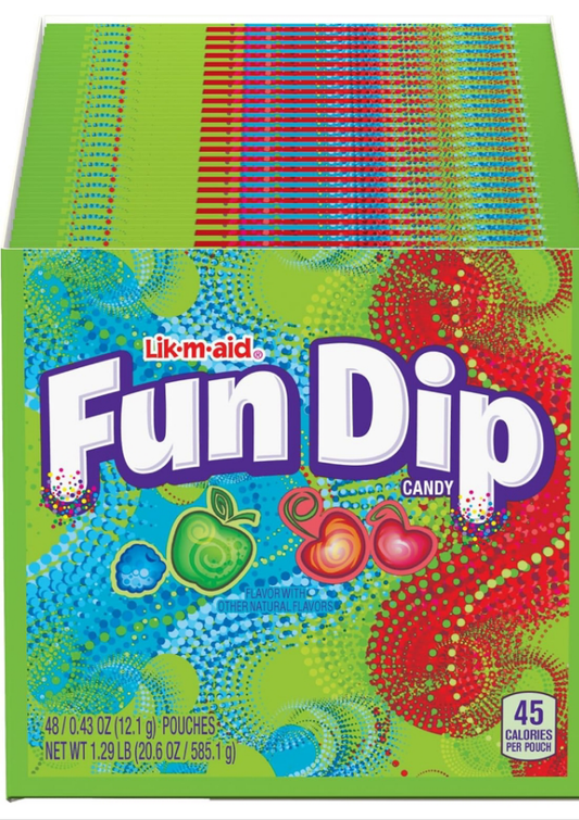 Wonka Fun Dip, Assorted Flavor Party Pack, 0.43 Ounce Packets (48 Count)