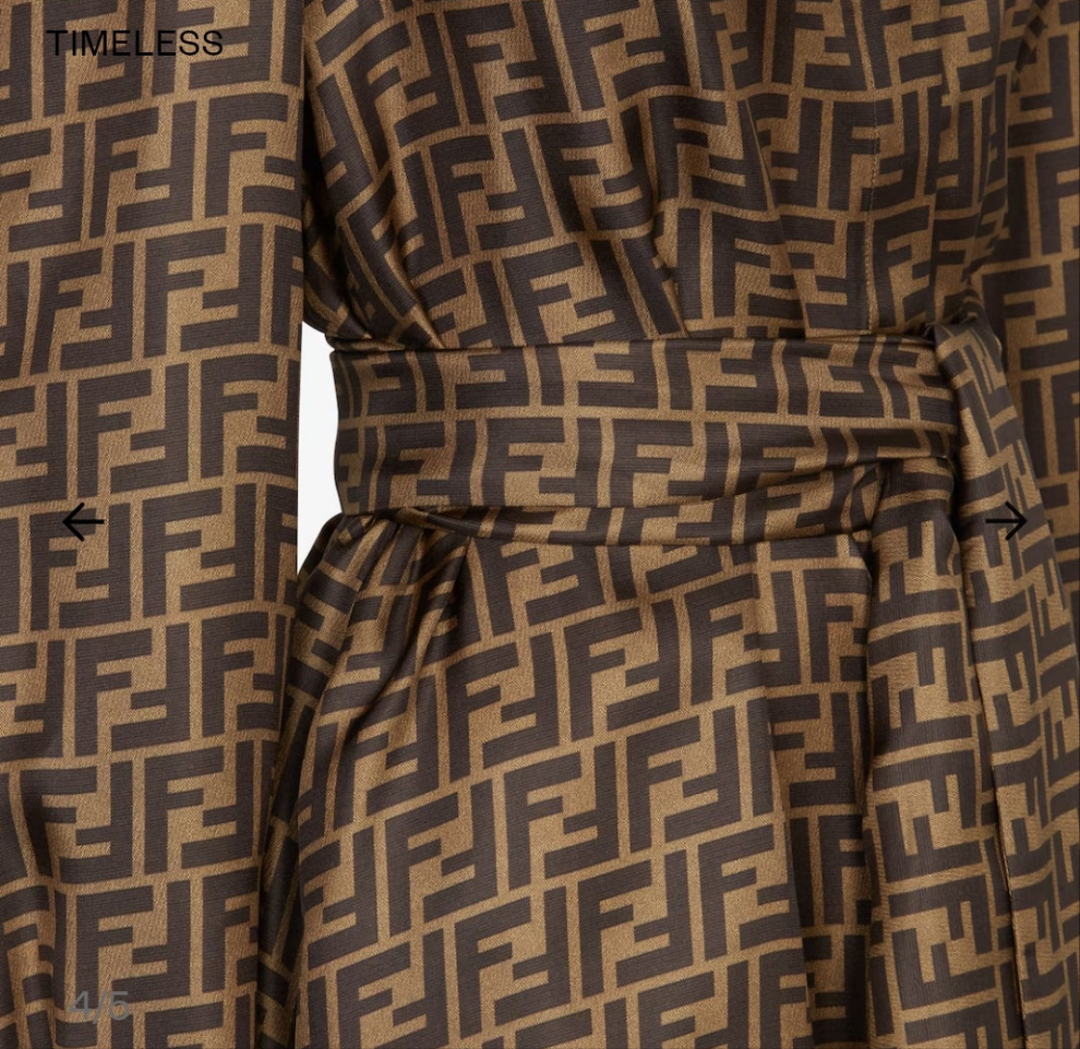 Fendi Brown twill dress