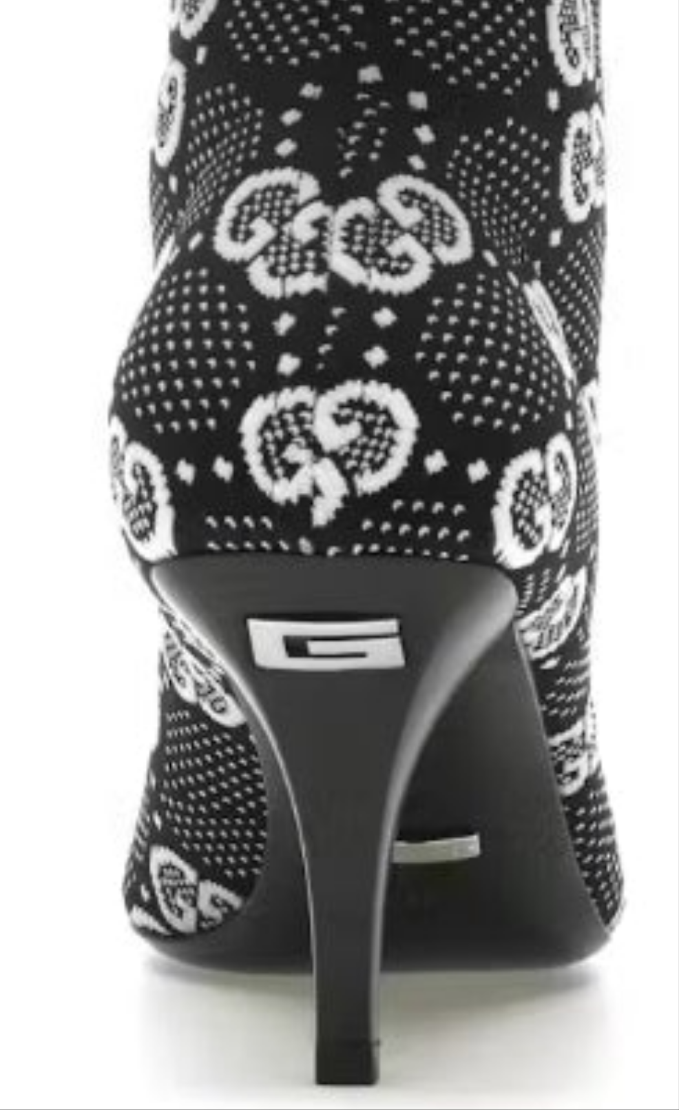 Gucci GG 75mm Ankle Boots Black/White fabric