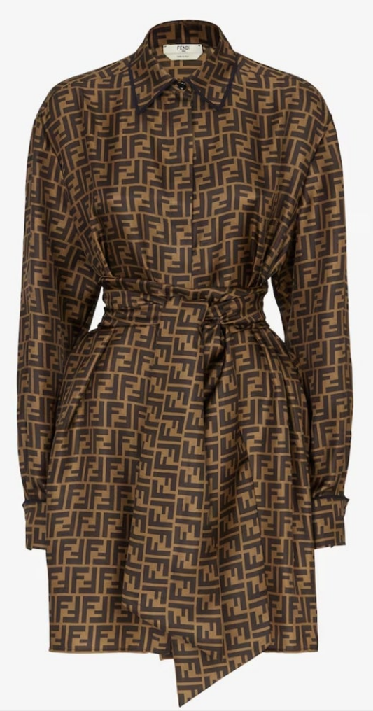 Fendi Brown twill dress