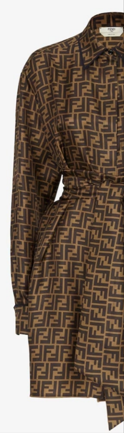 Fendi Brown twill dress