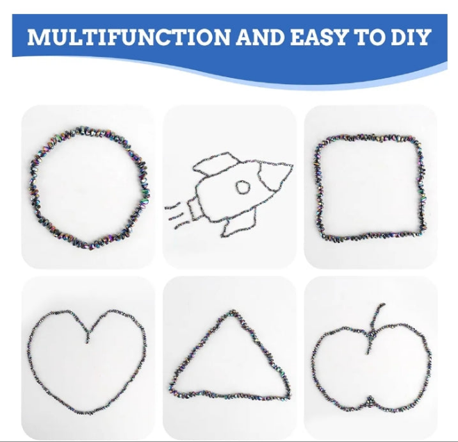 Fidget Toys for Anxiety】Each set of fidget toys has over 550 ferrite stones in a metal tin. You can gab the right account according to your hands, mash ‘em, mold ‘em, stack ‘em, Or make various shapes. When the rock slides from your fingers, feel its temp