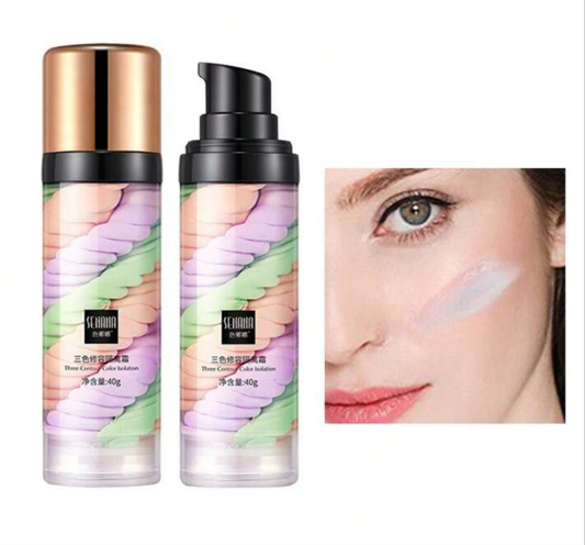 Three Contour Color Isolation,  Primer Face Makeup Waterproof Oil-control BB Primer Cream