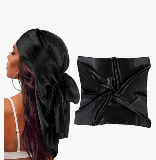 35 Inches Large Square Satin Head Scarf Silk Feeling Hair Scarf Wrapping Square Hair Bandanas Large Satin Silk Like Neck Scarf Sleeping Head Wraps for Womens and Girls at Night