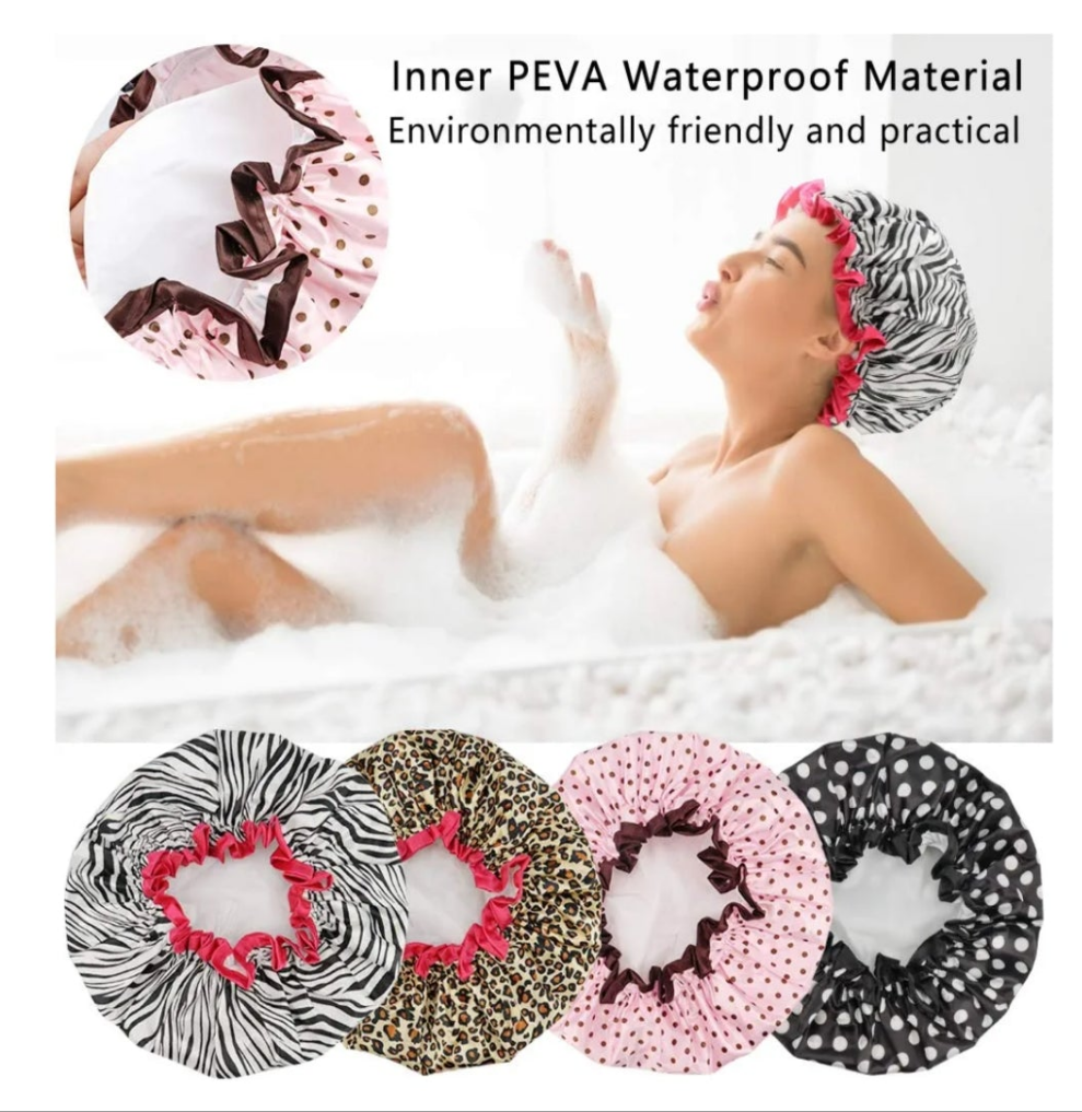Shower cap bonnet 1 pk 1 piece polyester