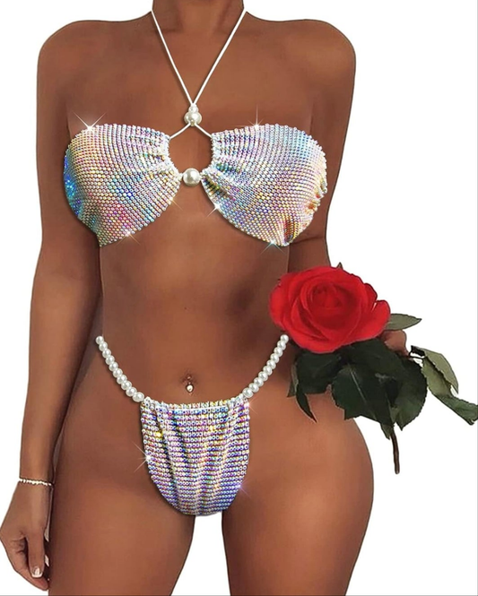COCOMONEY BATHING SUIT one size s/m WITH FREE BAG AND GIFTS polyester 1 set 2 pieces