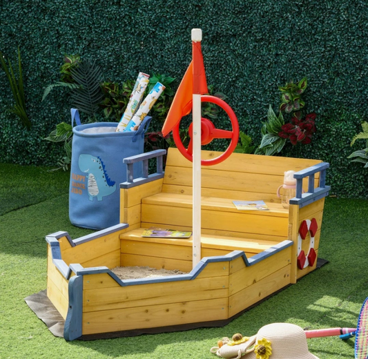 62.25'' x 18'' Solid Wood Novelty Sandbox