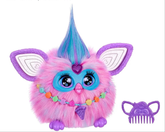Furby Cotton Candy, 15 Fashion Accessories, Interactive Plush Toys for 6 and up Girls & Boys & Up, Voice Activated Animatronic, Pink & Blue