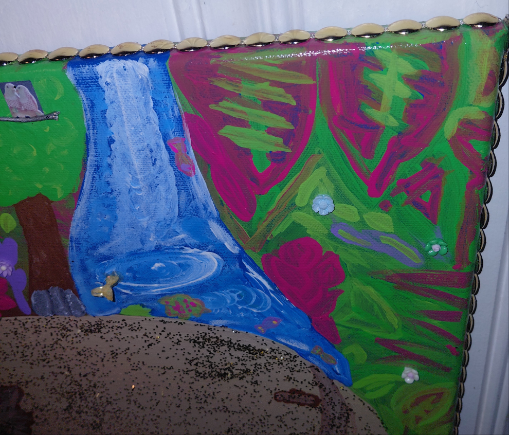 COCOMONEY ART King Of The Jungle 1 of 1 custom acrylic painting on canvas 14×18 inches