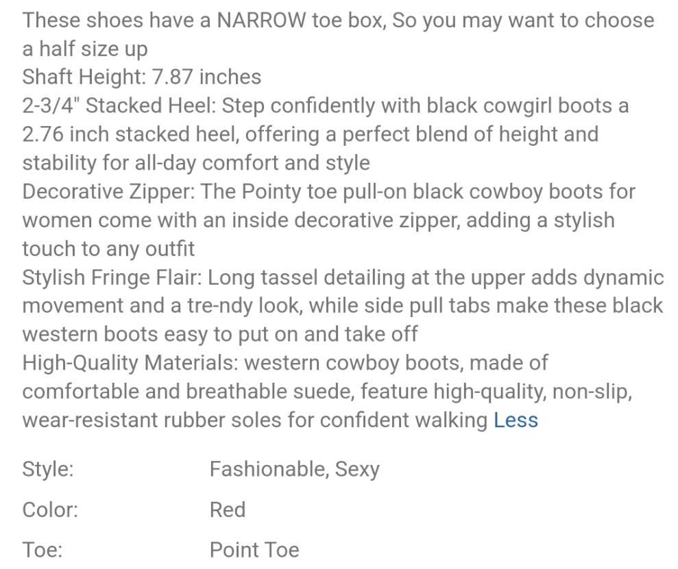 Cowgirl Rhinestone Boots With Sparkly Fringe Pointed Toe Western Ankle Boots & Booties Chunky Heel Pull-On