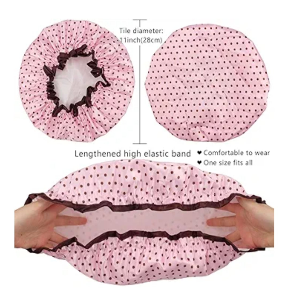 Shower cap bonnet 1 pk 1 piece polyester