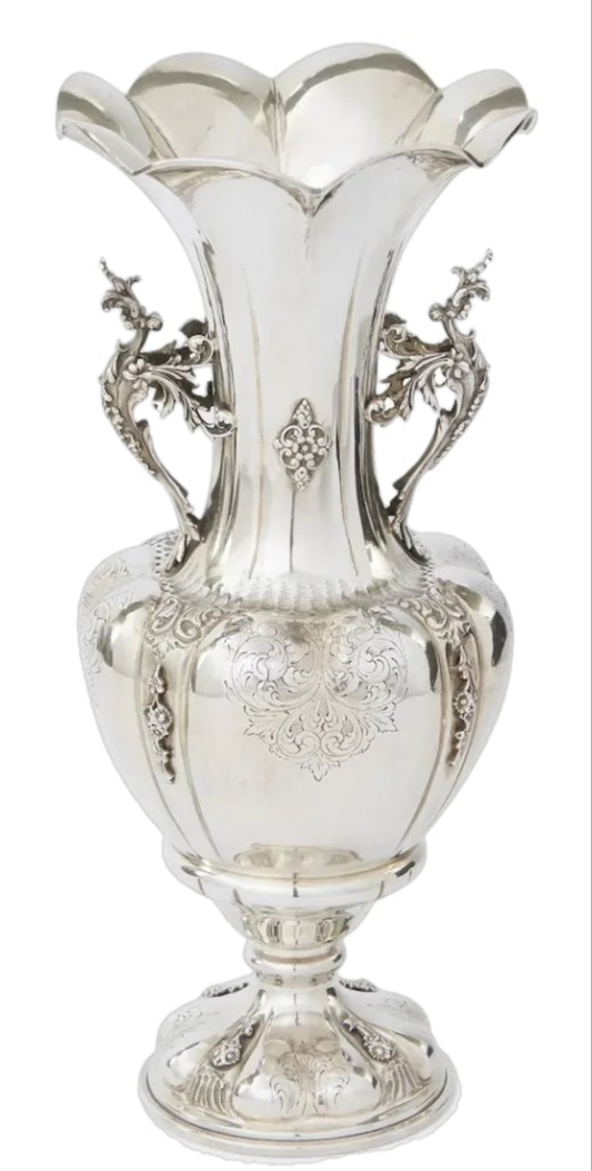 Large Sterling Silver Decorative Vase / Piece 925 silver