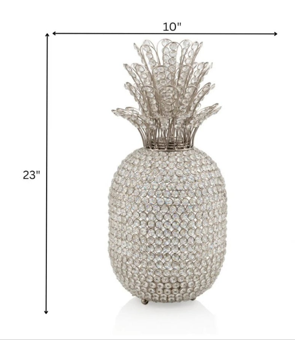 Crystal bling fruit in gold or silver tones pineapple apple or a juicy pear fun in different sizes too