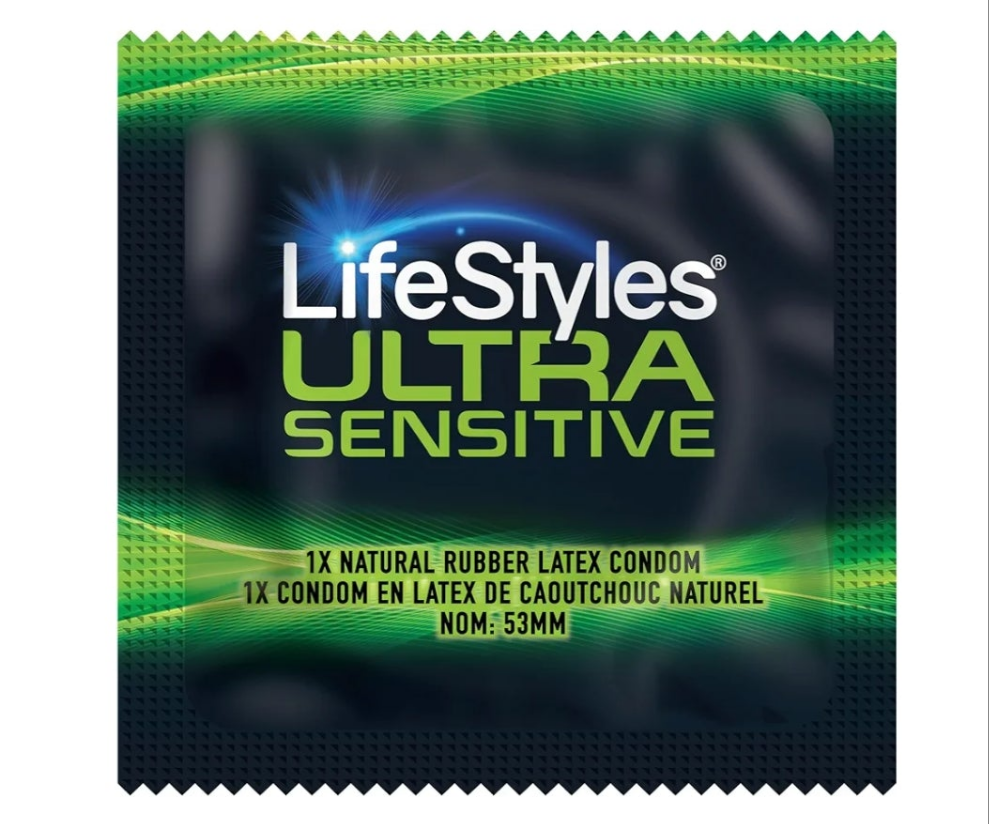 Condoms Ultra Sensitive Premium Lubricated Natural Latex Condoms Value Pack , 1 Pack - Triple Tested for Best Protection, Made with UltraGlide Silicone Lube
