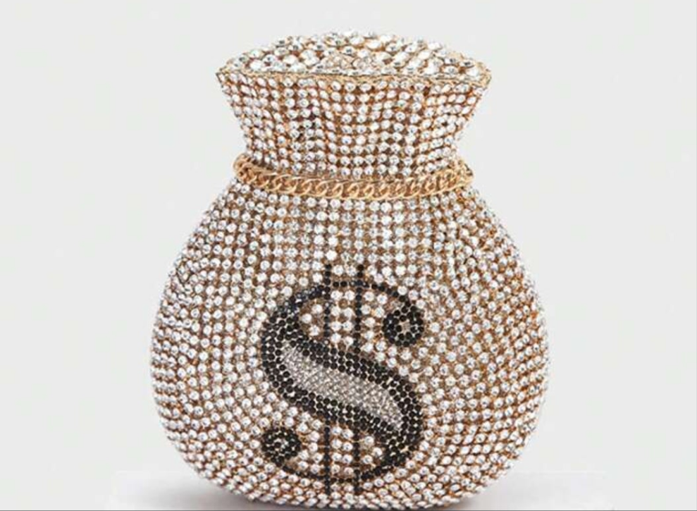 COCOMONEY CLUTCH  Evening Bag,Unique Sparkling Crystal Metal Clutch Purses,Designer Rhinestones Handbag