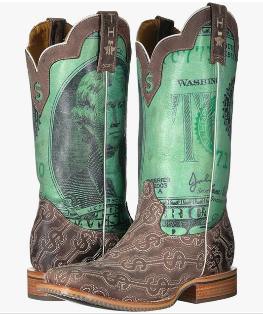 Men's Duece Western Boot Money print fashion