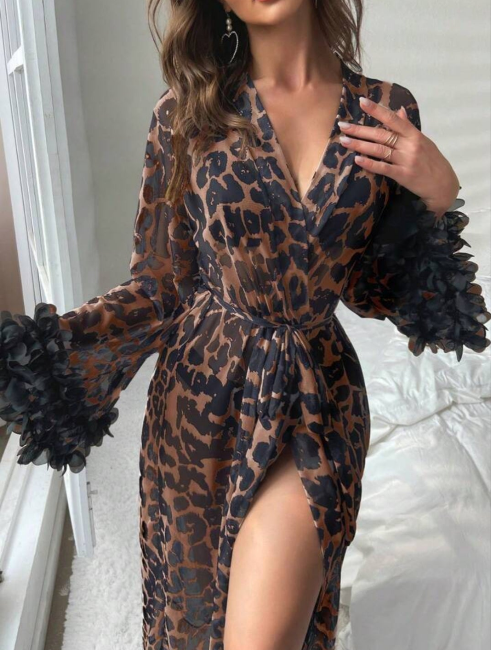 Leopard luxury robe