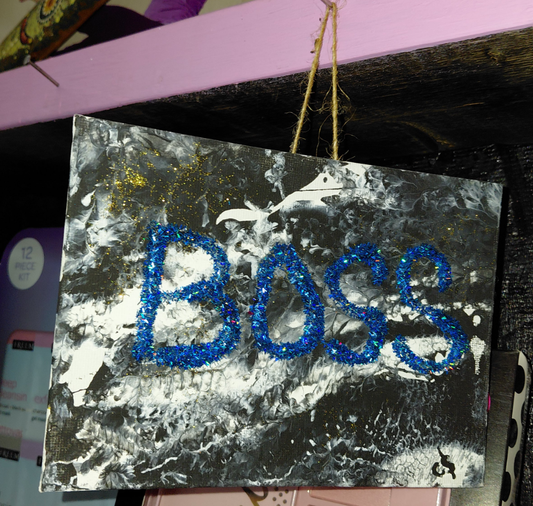 COCOMONEY ART Boy Boss 1 OF 1 CUSTOM PIECE BY COCOMONEY painting on canvas