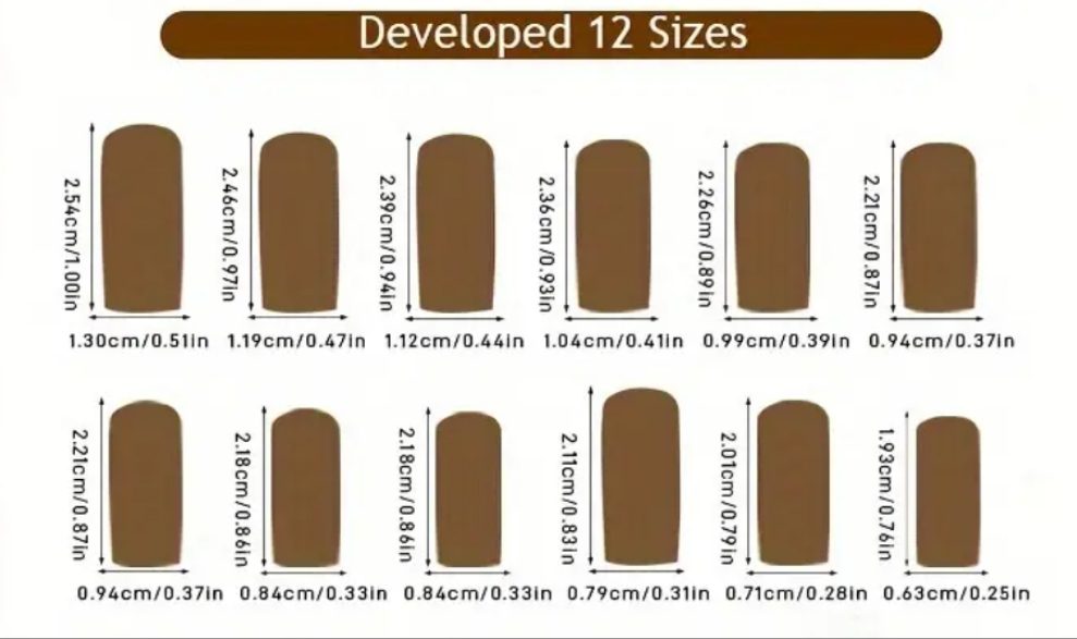 24 pcs acrylic Cocomoney nails with glue and nail accessories