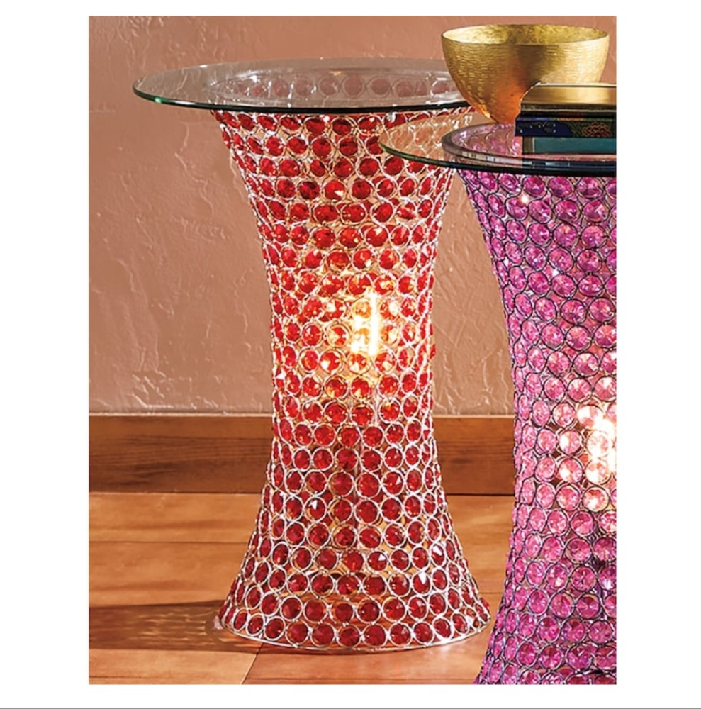 Crystal lit table in 3 options stunning unique pieces fun