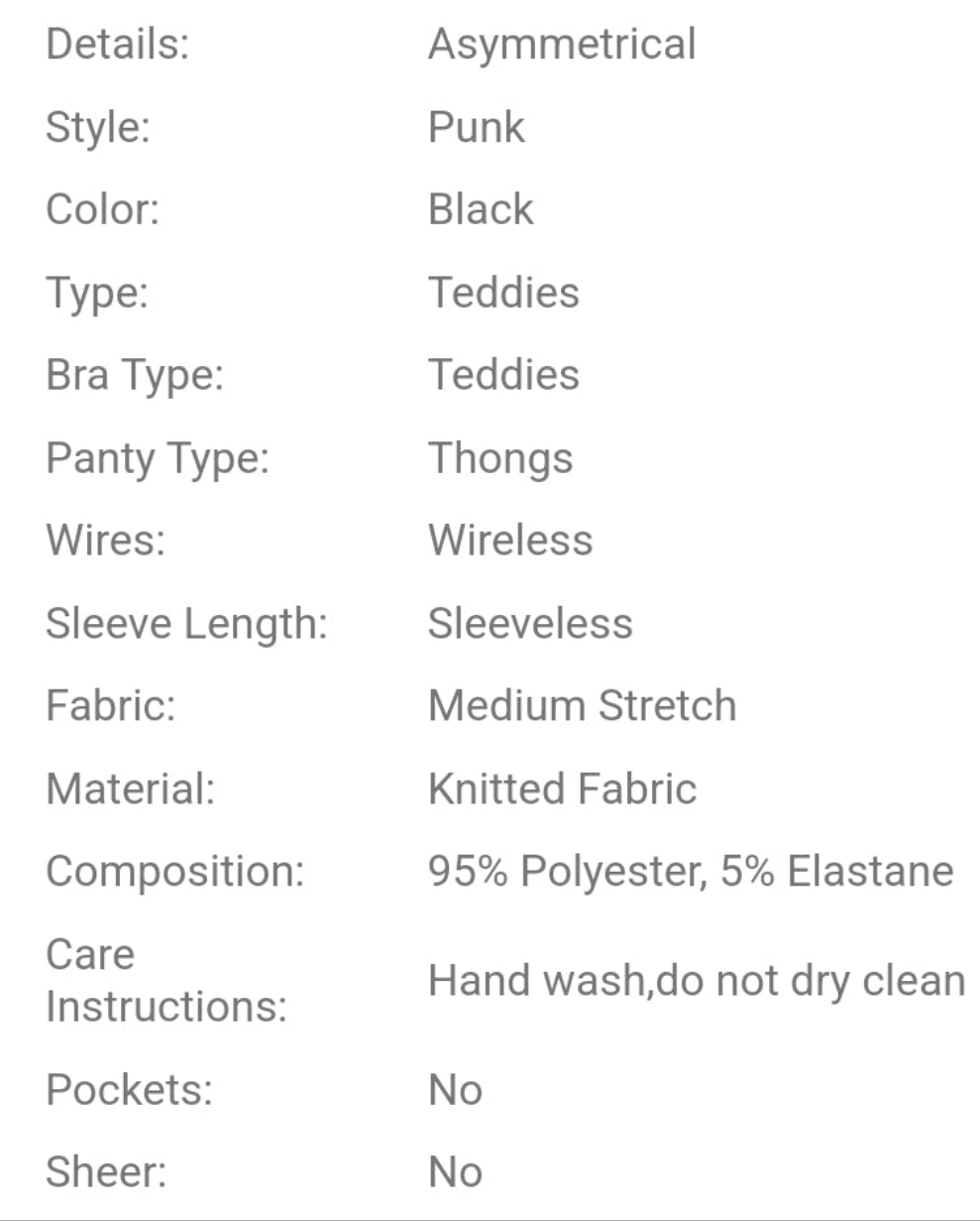 Pu Lingerie hot black