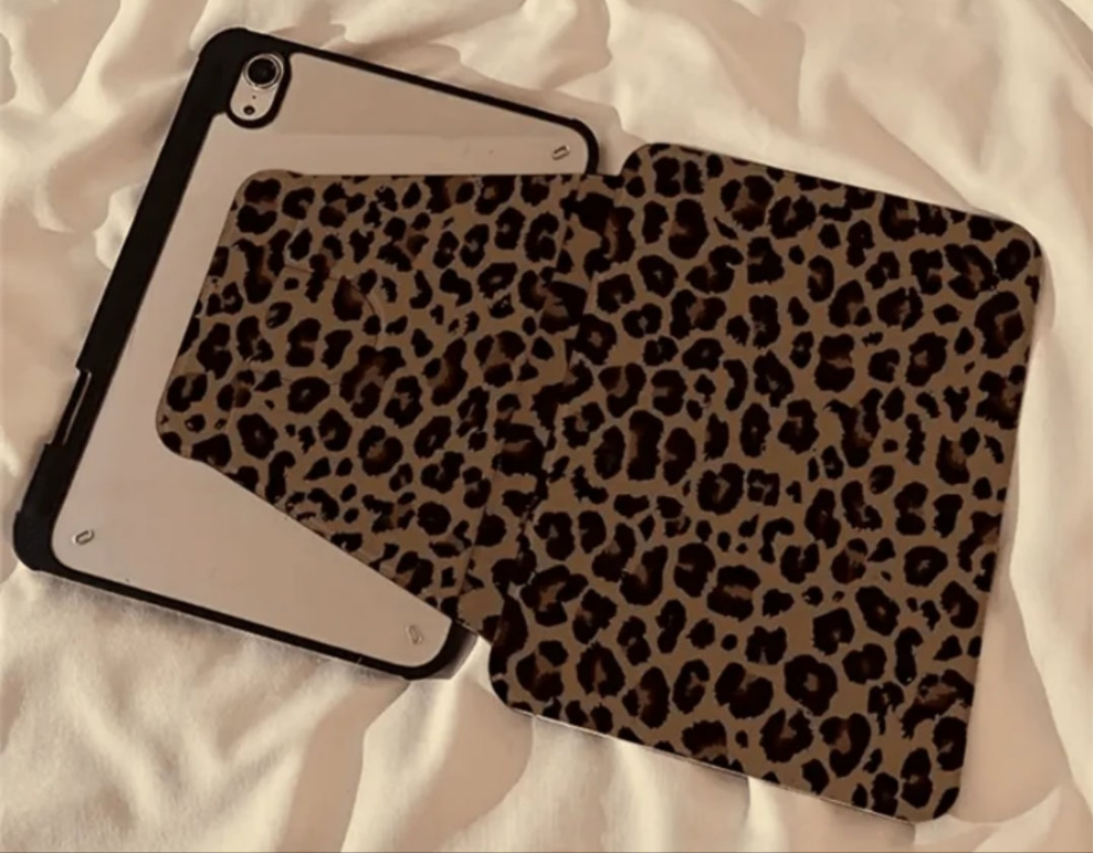 Cheetah Print 1pc Leopard Print Stand Tablet Protective Case, Compatible With IPad 10.9/Air4/5/6/10.2/10th/Pro11 2024/9.7/10.5