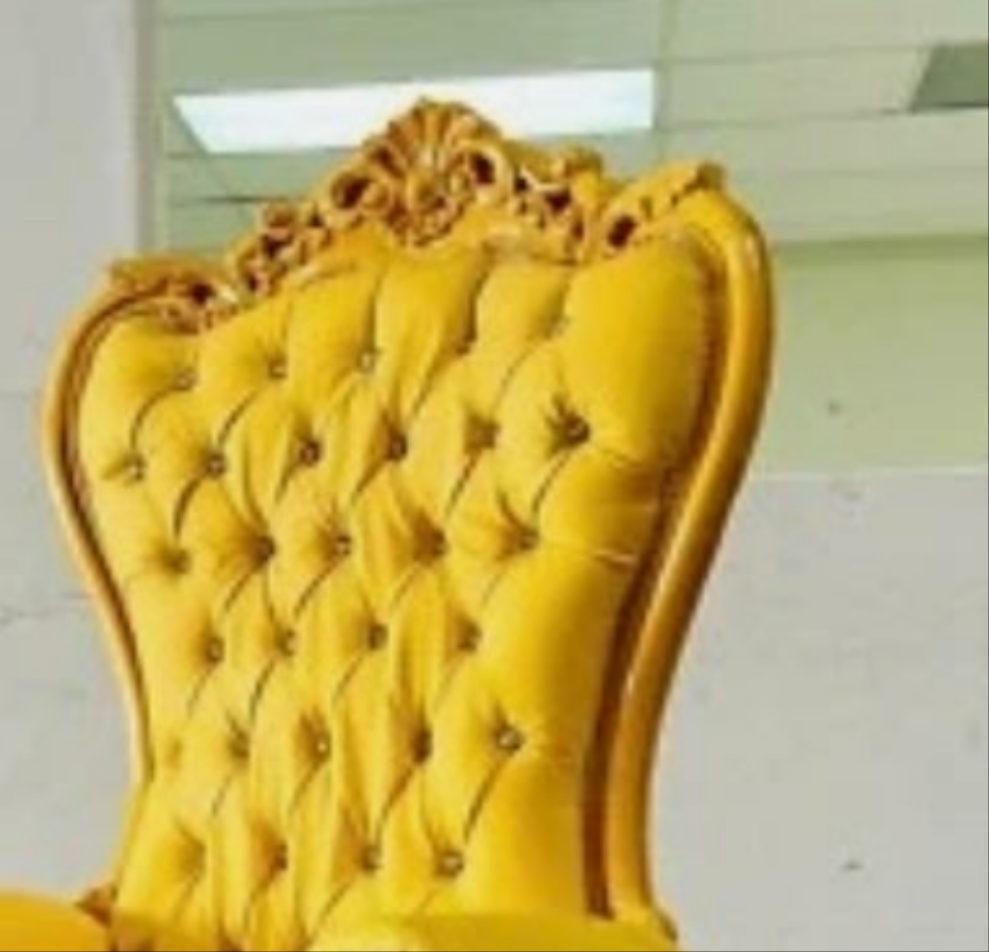 French Style Throne Chair Midsize Tufted Chair in velvet or leather depending on the chair you choose.