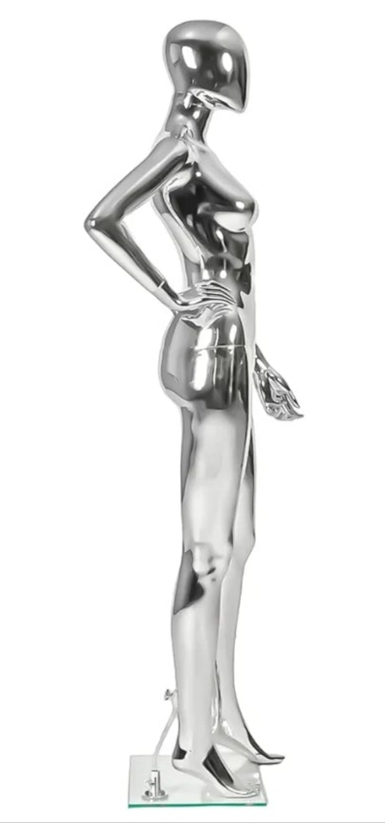 Mannequin Dress Form Display - Manikin Torso Stand Realistic Full Body Mannequin for Retail Clothing Shops, Halloween Christmas Cosplay (Silvery, Female or Male