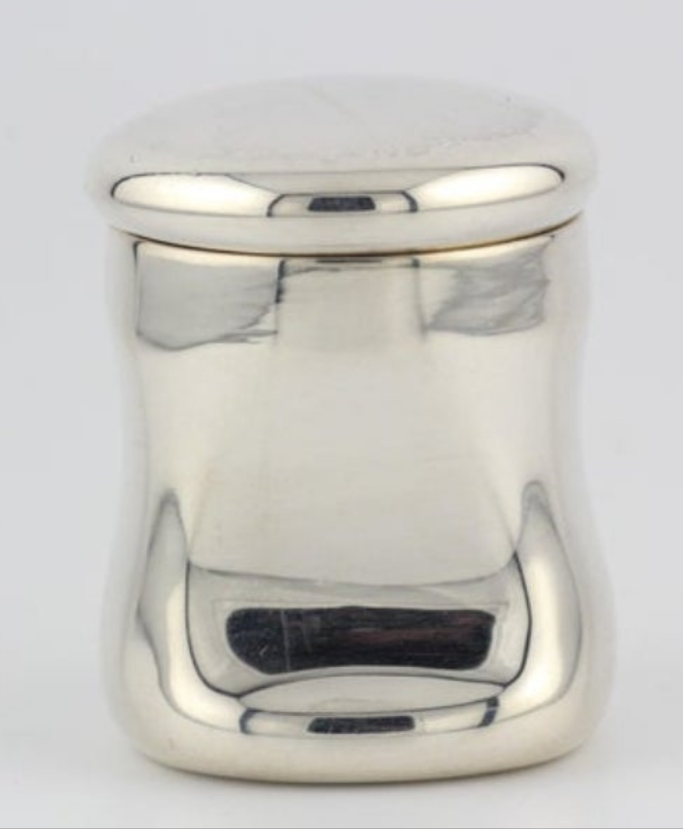 Tiffany & Co. Elsa Peretti Thumbprint Sterling Silver Pill Box Pillbox