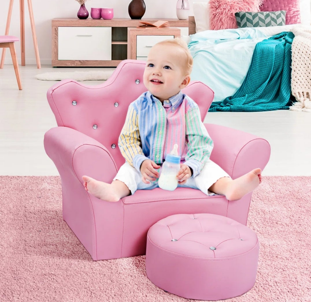 Kids 7'' Club Chair Chair and Ottoman