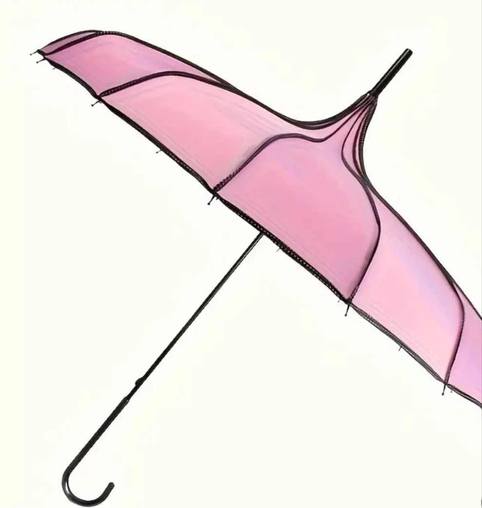 COCOMONEY Pagoda Umbrella, 16 Ribs, Straight Rod, Curved Handle, Lace Trim, Available for Wholesale, Bridal Photography Princess Umbrella.